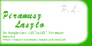 piramusz laszlo business card